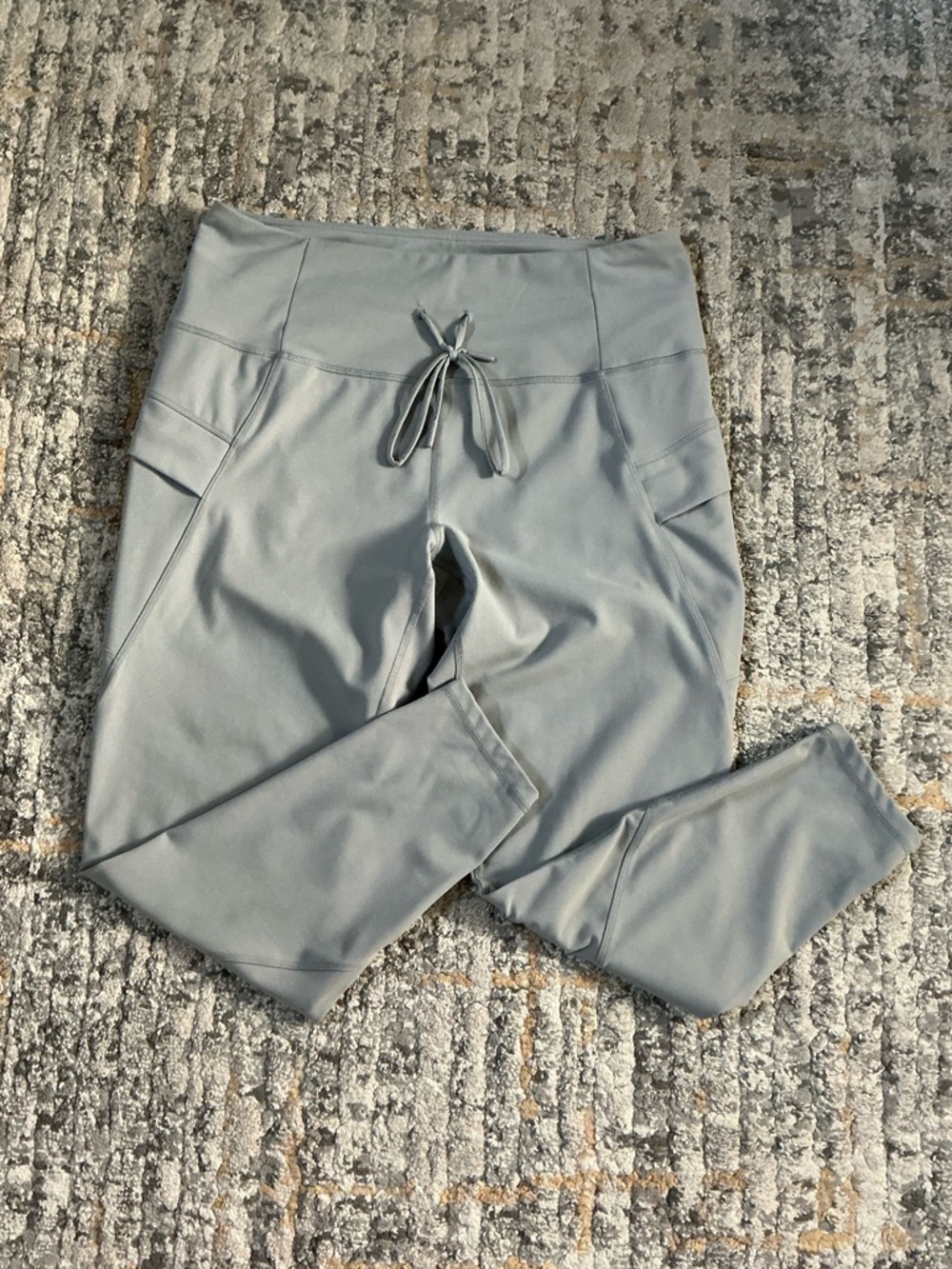 Spyder Drawstring High-Waist Leggings - Light Gray! EUC! SIZE XL